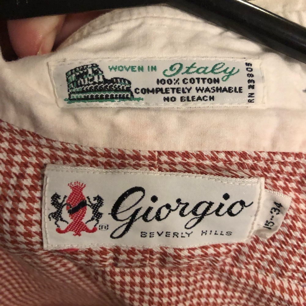 Giorgio Beverly Hills Red Dress Shirt for Men